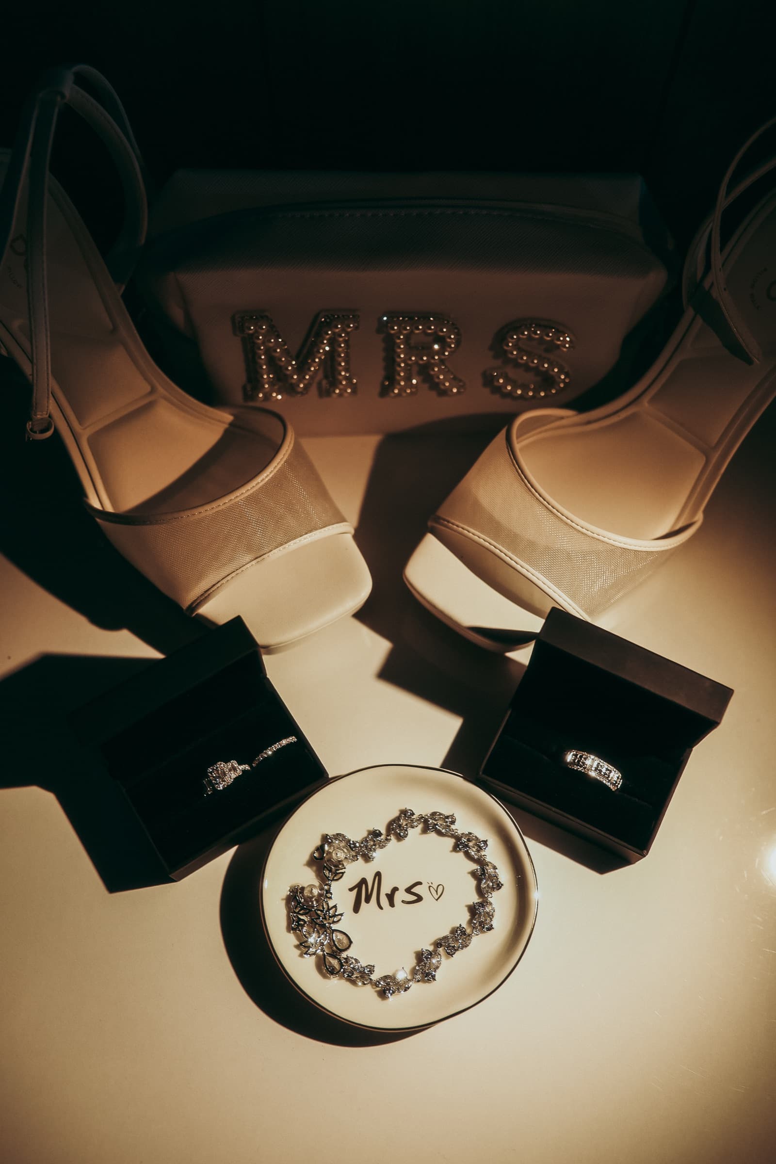 Wedding ring detail, the kind of frame printed in the album